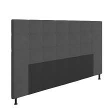 Cabeceira Stambul Para Cama Box King 195 cm Suede Grafite - D'Rossi