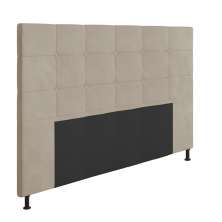 Cabeceira Stambul Para Cama Box Queen 160 cm Suede Bege - D'Rossi