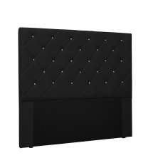 Cabeceira Tania Para Cama Box Queen 160 cm Corino Preto  - D'Rossi