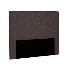 Cabeceira Tania Para Cama Box Solteiro 90 cm Suede Café - D'Rossi