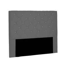 Cabeceira Tania Para Cama Box Solteiro 90 cm Suede Cinza - D'Rossi
