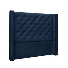 Cabeceira Vicenza Para Cama Box Solteiro 90 cm Suede Azul Marinho - D'Rossi