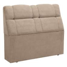 Cabeceira com baú Itália Cama Box Casal 140 cm Suede Bege D'Rossi
