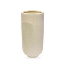 Cachepot Decorativo Rosto em Cerâmica Areia 28x13 cm - D'Rossi