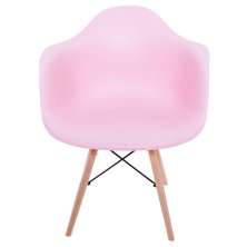 Cadeira Melbourne Eiffel Charles Eames Base Madeira - Rosa - D'Rossi
