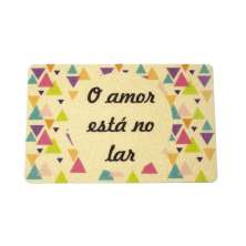 Capacho Decorativo O Amor Esta no Lar 1x38x58 cm - D'Rossi