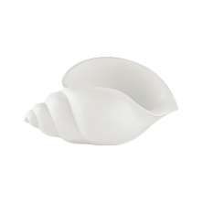Enfeite Decorativo "Concha" em Poliresina Off White 17x34 cm - D'Rossi