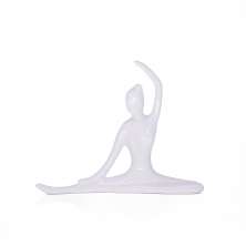Enfeite Decorativo Bailarina em Cerâmica Branco 13x16x3,5cm - D'Rossi