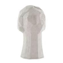 Escultura Decorativa "Rosto" Em Poliresina Off White 24,5x14 cm - D'Rossi