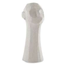 Escultura Decorativa "Rosto" Em Poliresina Off White 39x16 cm - D'Rossi