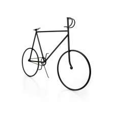 Escultura Decorativa Bicicleta em Metal Preto 32x50x9 cm - D'Rossi