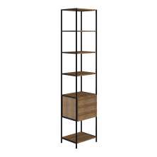 Estante Multiuso Steel Quadra com 03 Gavetas Estilo Industrial Vermont e Preto - D'Rossi