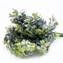 Folhagem  Buxo Verde Orvalho com Powder Plástico 13x33 cm - D'Rossi