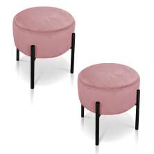 Kit 02 Puffs Iron Suede Rose Base Palito D'Rossi