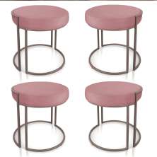 Kit 04 Puffs Love Suede Rose Base Industrial Cobre - D'Rossi