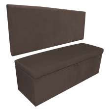 Kit Calçadeira e Painel Clean 100 cm Suede Marrom D'Rossi