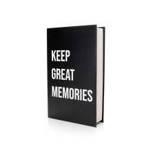 Livro Decorativo de Papel "Keep Great Memories" Preto 27x14x5cm - D'Rossi