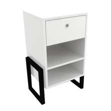 Mesa de Cabeceira Wolli 1 Gaveta Branco D'Rossi