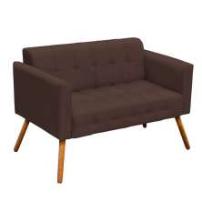 Namoradeira Elisa Suede Marrom D'Rossi