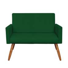 Namoradeira Larissa Suede Verde Pés Palito Castanho D'Rossi