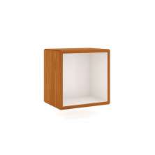 Nicho Decorativo Quadrado Freijó com Off White 33 cm - D'Rossi