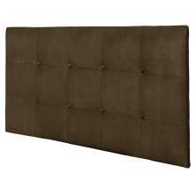 Painel Luna Para Cama Box Casal 140 cm Suede Marrom - D'Rossi