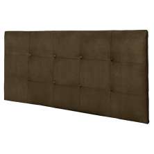 Painel Luna Para Cama Box King 193 cm Suede Marrom - D'Rossi