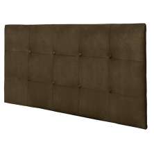 Painel Luna Para Cama Box Queen 160 cm Suede Marrom - D'Rossi