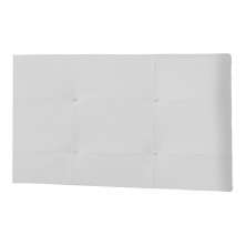 Painel Luna Para Cama Box Solteiro 90 cm Corino Branco - D'Rossi