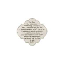 Placa Decorativa Oração Pai Nosso 12x10 MDF 3mm Branco - D'Rossi