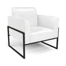 Poltrona Base Industrial Alta Preto Marisa Corano Branco D03 - D'Rossi
