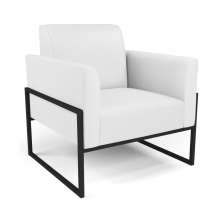 Poltrona Base Industrial Alta Preto Marisa Corino Branco D03 - D'Rossi