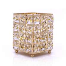 Porta Objeto Decorativo Dourado De Metal 12x09x09 cm - D'Rossi