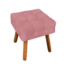 Puff Elisa Suede Rose Pés Palito Castanho D'Rossi