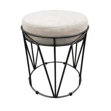 Puff Multiuso com Mesa Babu 2 em 1 Suede Base Preto D'Rossi