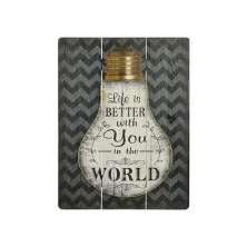 Quadro Decorativo MDF Colorido 30x40 Life is Better- D'Rossi