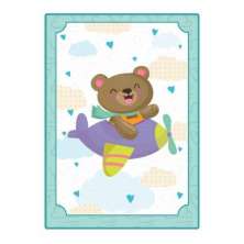 Quadro Decorativo Para Bebe 3D Ursinho 30 X 41 - Cia Laser