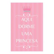 Quadro Placa Decorativa Infantil Princesa D'Rossi