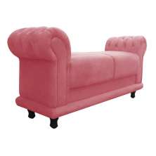 Recamier Barcelona Namoradeira Suede Rose - D'Rossi