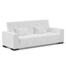 Sofá Cama 02 Lugares Lisboa Corano Branco  - D'Rossi
