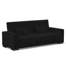 Sofá Cama 02 Lugares Lisboa Linho Preto A79  - D'Rossi