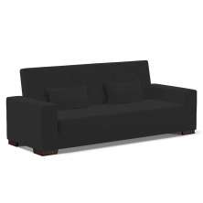 Sofá Cama 02 Lugares Lisboa Veludo Preto  - D'Rossi