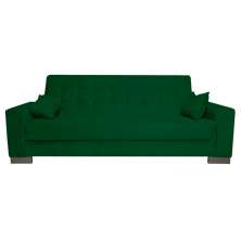 Sofá Cama 2 Lugares para Sala de Estar Lisboa Suede Verde - D'Rossi
