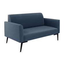Sofá Namoradeira Pés Villach Marisa Suede Azul Marinho D03 - D'Rossi