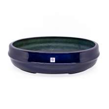 Vaso Bacia Decorativo Osaka Azul Perolizado 16x65x52 cm - D'Rossi