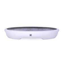 Vaso Bacia Decorativo Osaka Branco P 7x46x35 cm - D'Rossi
