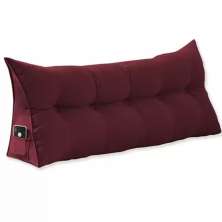 Almofada Para Cabeceira Apoio 90cm Suede Bordô - DS Estofado