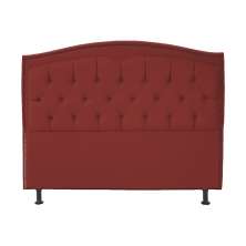 Cabeceira Casal 140cm Para Cama Box Diana Suede Vermelho - DS Estofados