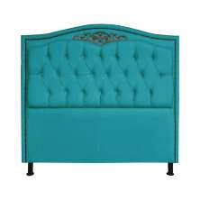 Cabeceira Casal 140cm Para Cama Box Greta Suede Azul Turquesa - DS Estofados
