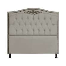 Cabeceira Casal 140cm Para Cama Box Greta Suede Bege - DS Estofados